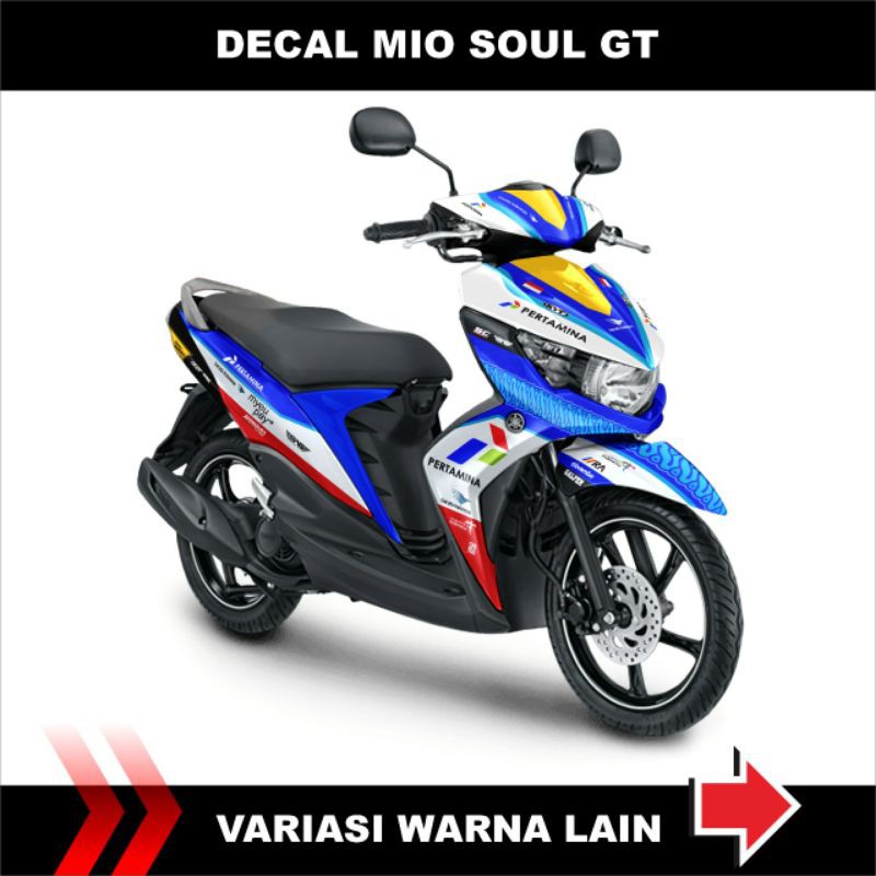 Stiker Decal Motor Mio Soul GT Pertamina Mandalika
