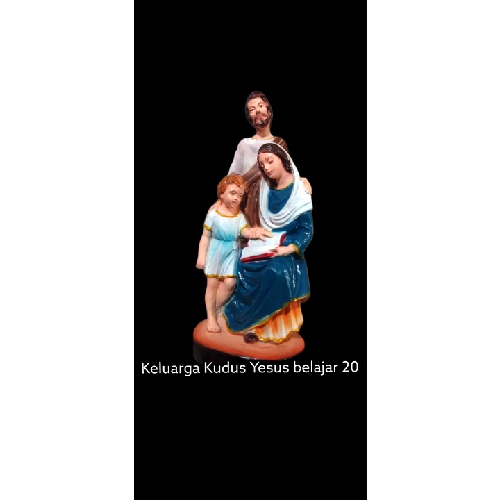 Patung Rohani Katolik/Patung Keluarga Jesus Belajar 20/KK002/Holy Family-Jesus Studied Fiber Religiu