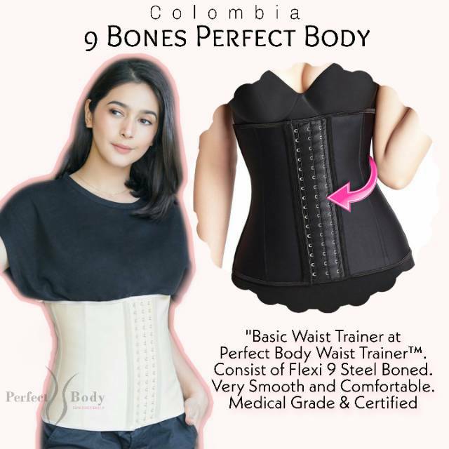 Perfect Body Waist Trainer 9 Bones Medical Grade Certified Korset 9 Tulang Shopee Indonesia