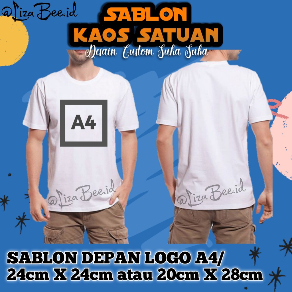 Kaos Sablon Custom Satuan Desain Suka Suka Sablon Dtf Bahan Cotton Combed Kaos Sablon Custom foto Kaos Sablon Desain Sendiri Ori Sablon Kaos Satuan Custom Kaos Satuan Anak Sehari Jadi Baju Custom Foto nama Murah Kaos Desain Sendiri Depan Belakang