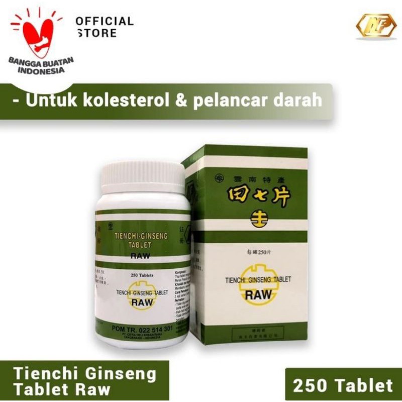 

tienchi tablet raw 250's obat kolesterol, lancar darah