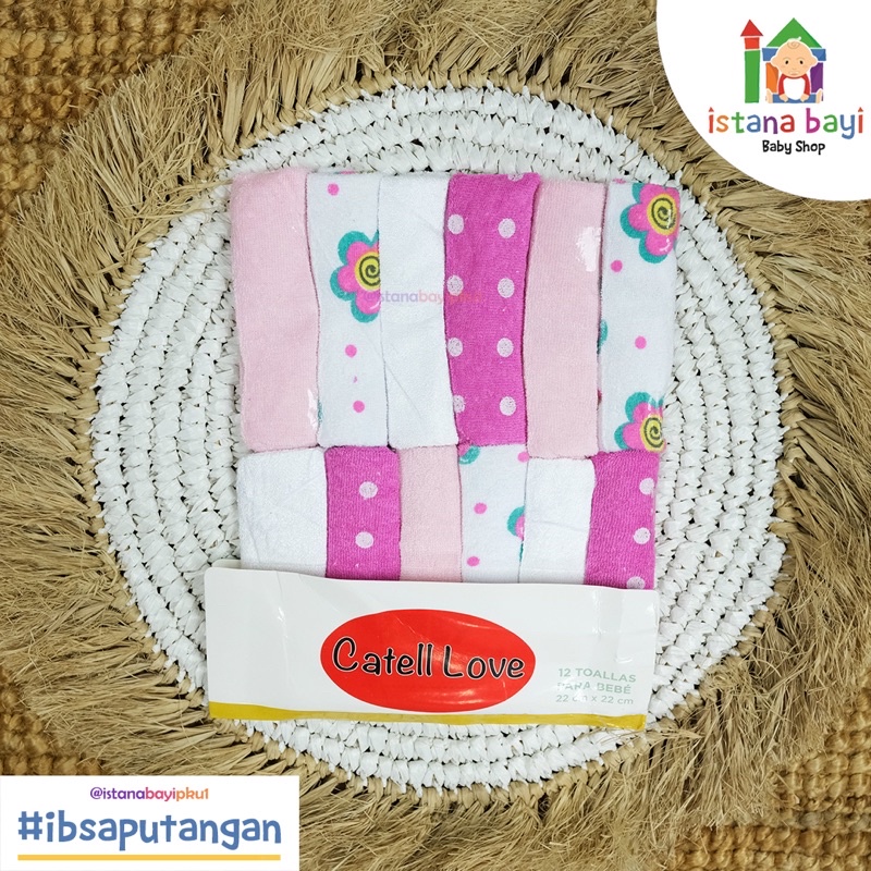 Catell Love Sapu Tangan 8in1 Boy &amp; Girl  / WASH CLOTH / SAPUTANGAN / WASHCLOTH