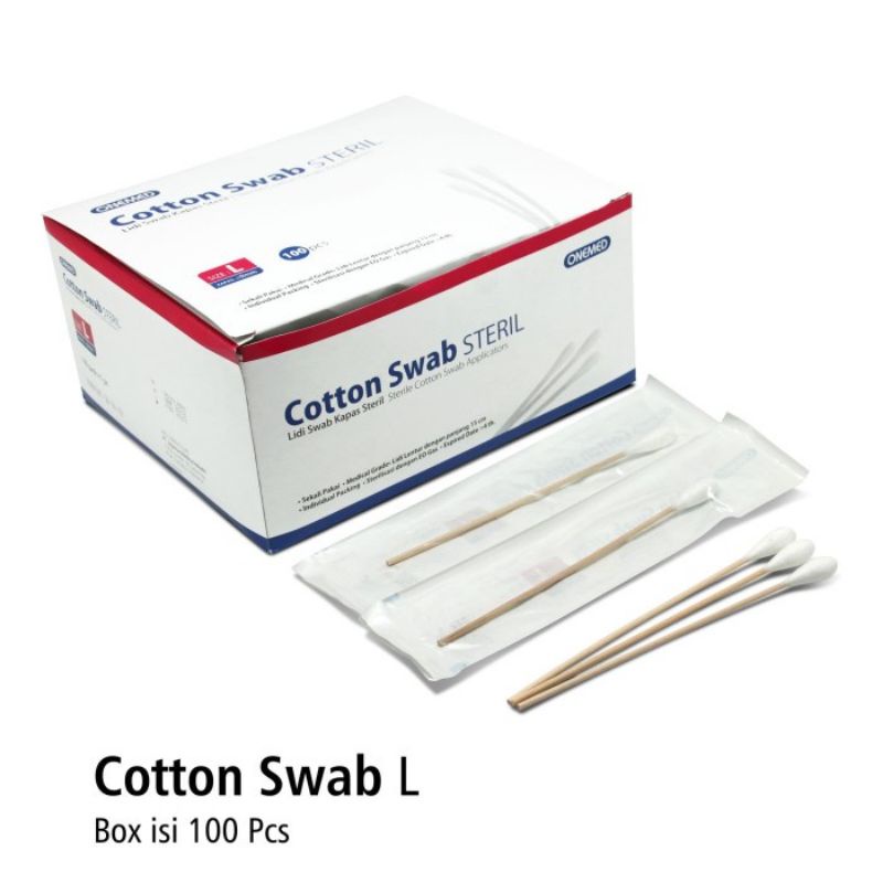 Cotton Swab Sterile L isi 100pcs ONEMED