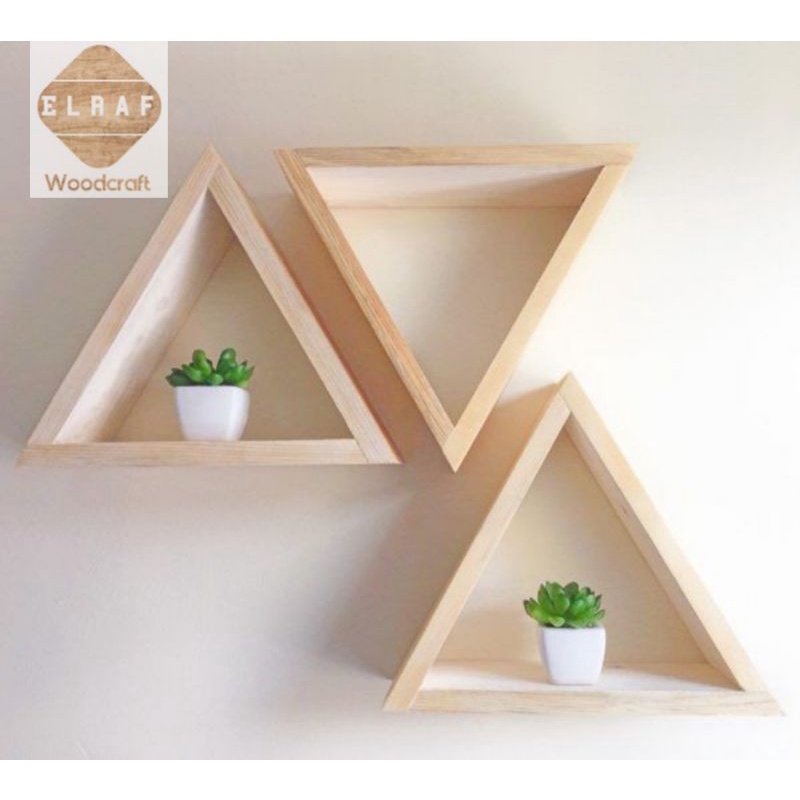 PROMO Rak Dinding Kayu Segitiga Murah Shopee Indonesia PROMO Rak Dinding Kayu Segitiga Murah Shopee Indonesia