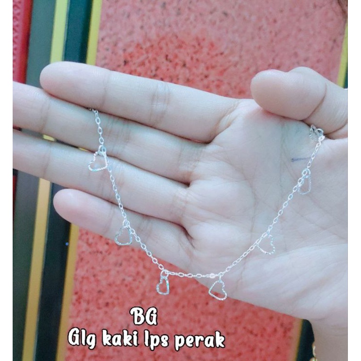 VG gelang kaki lapis perak