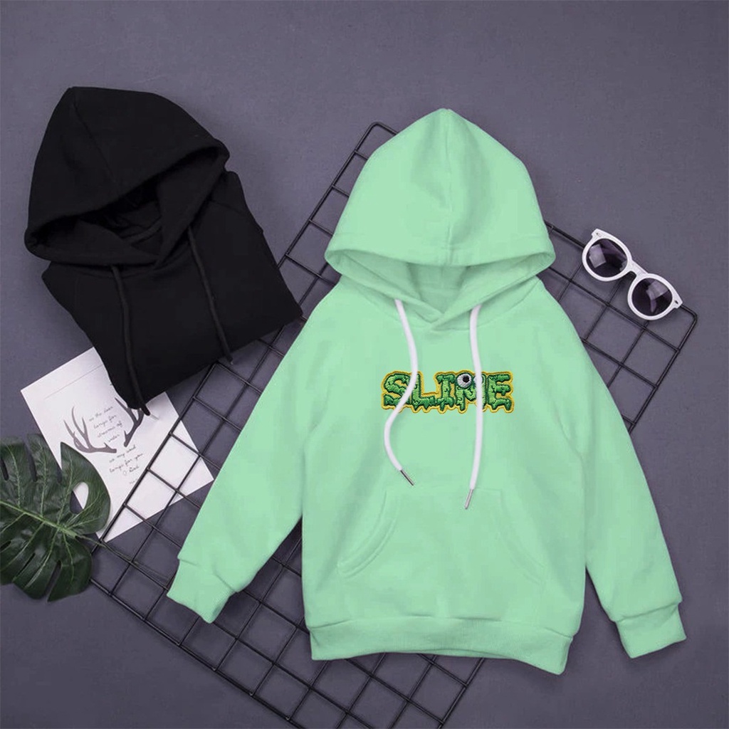 HOODIE ANAK SLIME BORDIR SWEATER HOODIE ANAK MURAH LEMBUT TEBAL - HOODIE ANAK PREMIUM