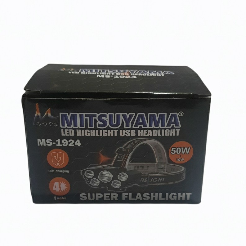 Barangunik2021-Senter Kepala Mitsuyama MS-1924 - Senter Kepala 50W 5 LED MITSUYAMA