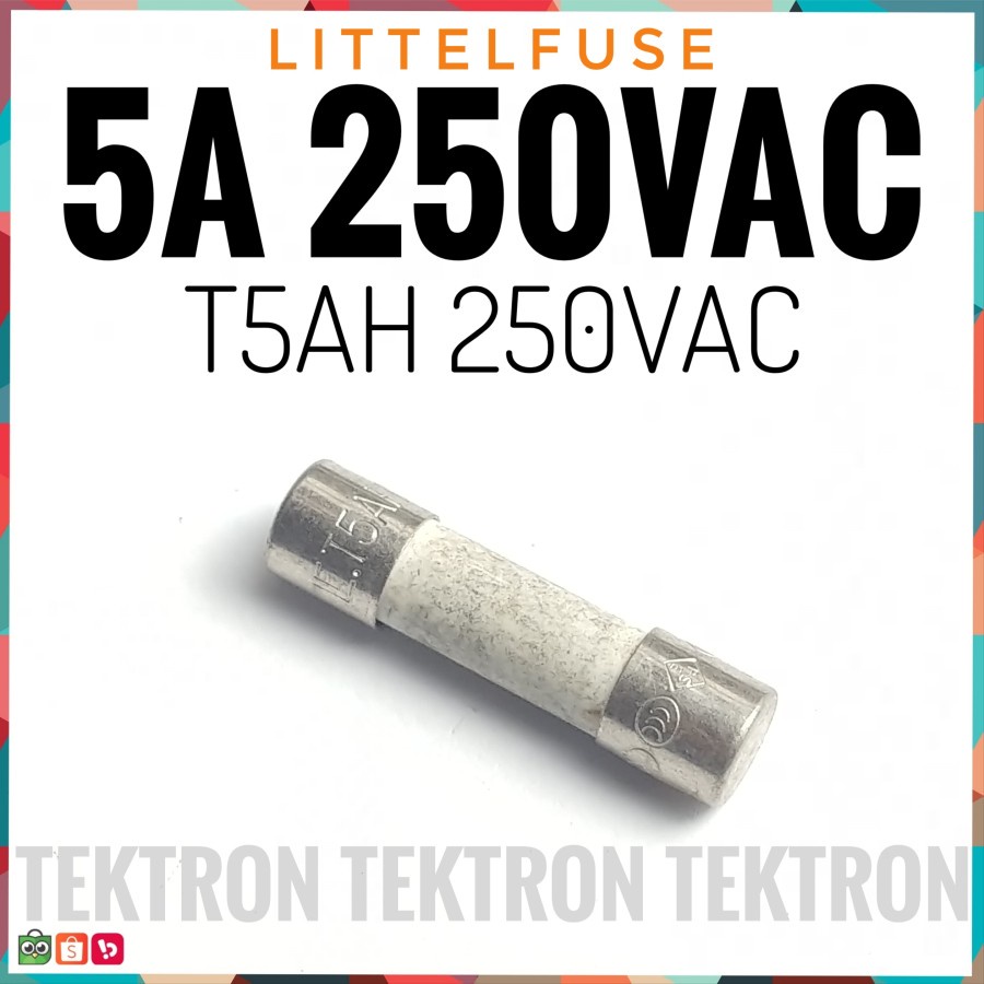 Littelfuse 5A 250VAC 5x20 mm Ceramic Sekring Fuse 5Amp Keramik