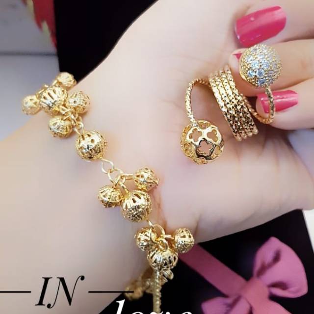 Gelang cincin xuping lapis emas 24k 2363