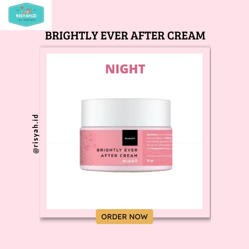 Scarlett Whitening Brightly Ever After Night Cream / Cream Whitening Scarlett Original / Scarlett Wh
