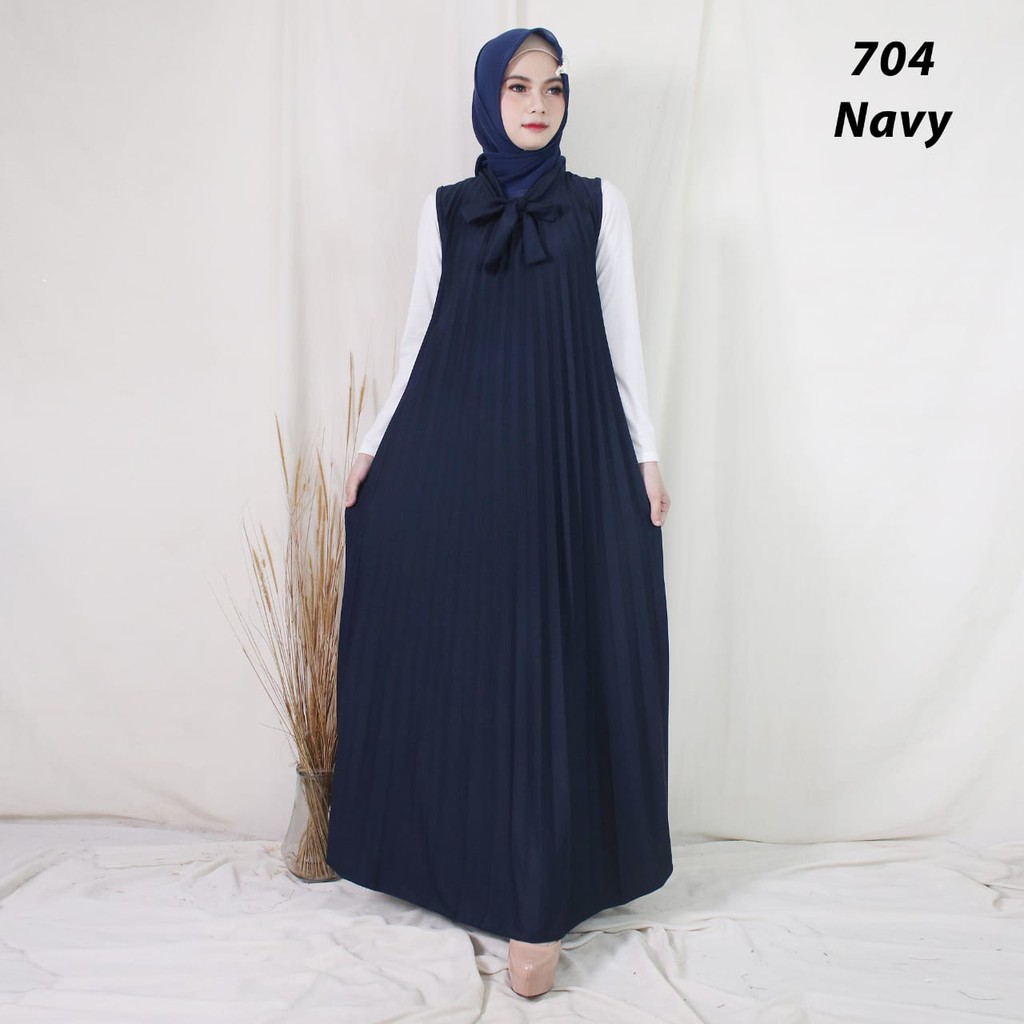 GAMIS PLISKET 704 MAXY DRESS PLISKET PRISKET PLEATED DRESS PLISKET MAYUNG FLOWY TANPA LENGAN