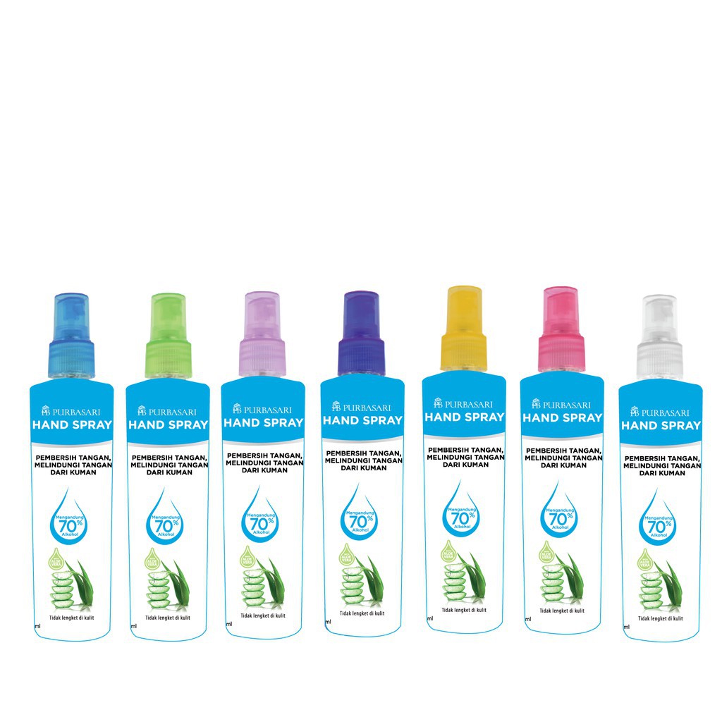 Purbasari Hand Sanitizer Spray and Gel.