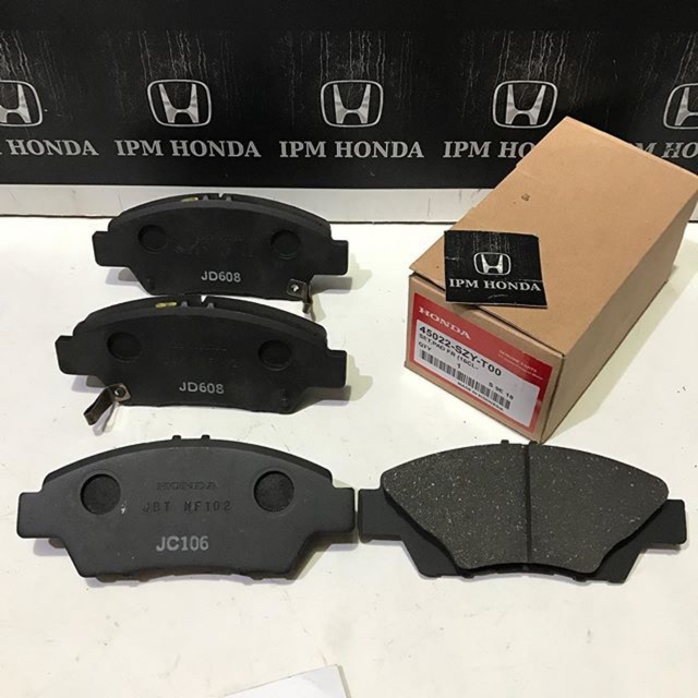 45022 SZY Original Brake Pad Kampas Rem Depan Honda Freed 2010-2015 Mobilio 2014-2021 Civic Ferio 1996-2000 Civic Es VTIS Century 2001-2005 Stream 1700cc 2002-2006 Jazz S RS GE8 2009-2013 GK5 2014-2021 City GM2 2009-2013 GM6 2014-2020