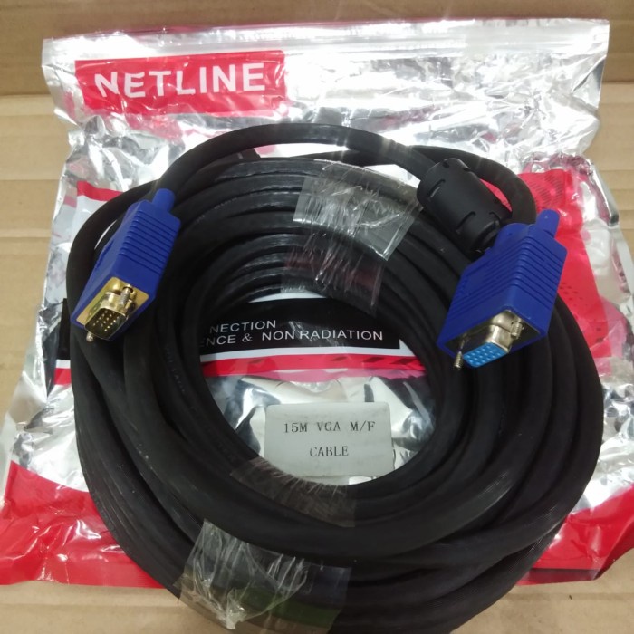 Netline Kabel VGA 15Meter Male Female Gold Plated