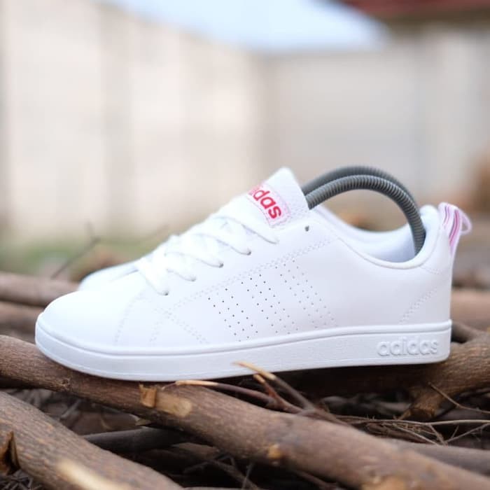 adidas neo advantage white pink