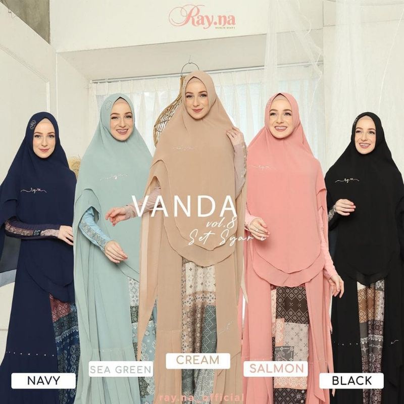 Vanda set syari vol 8 by rayna siap kirim