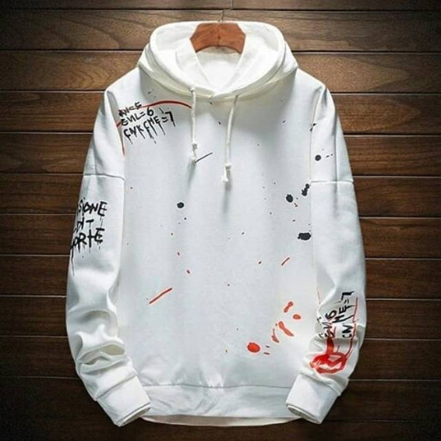 Sweater Hoodie Pria MORTE HOODIE Sweter Cowok Reglan Fleece