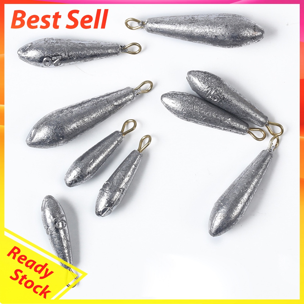 5x 10g-50g Weight Sinker Bullet Pendant Connector Fishing Tackle Accessory