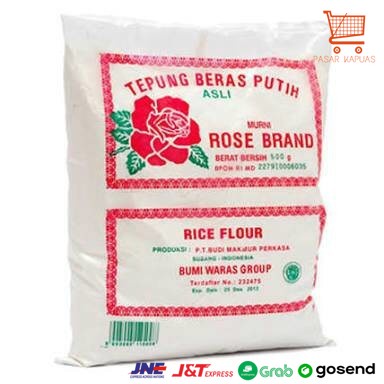 

[ COD ] tepung beras putih rose brand 500 gram