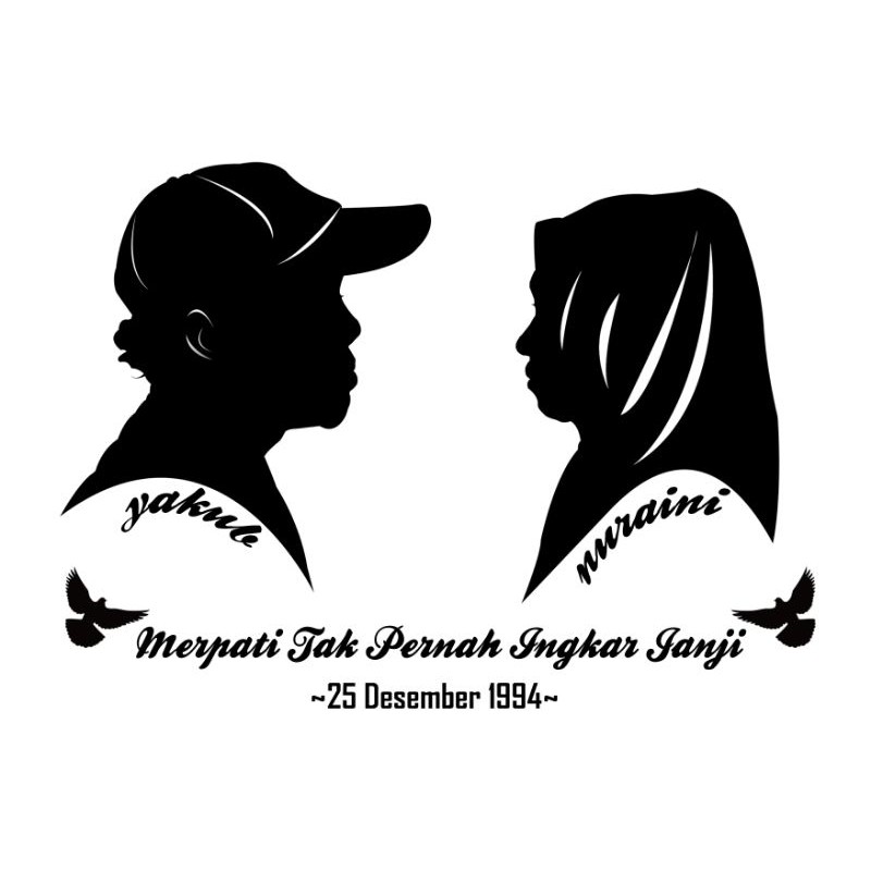 

(CETAK) SILUET KADO UNIK / KADO WISUDA / KADO ULANG TAHUN /KARIKATUR / VEKTOR WAJAH