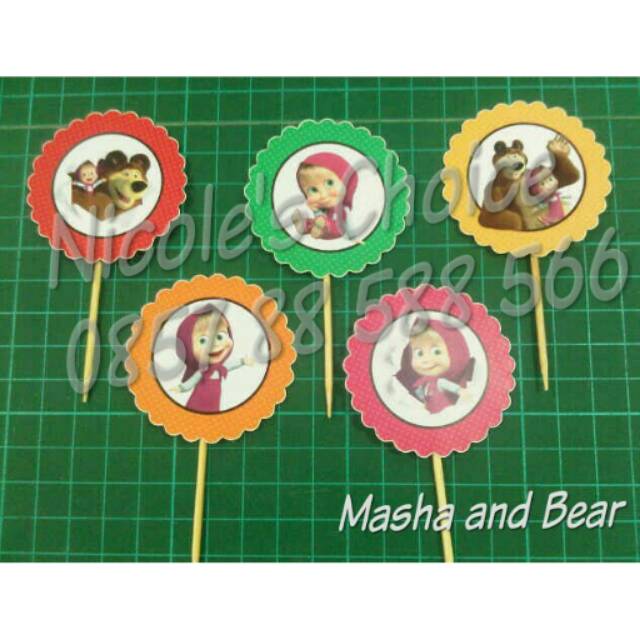 

Cupcake toppers starwars pretty princess cute bear masha and the bear