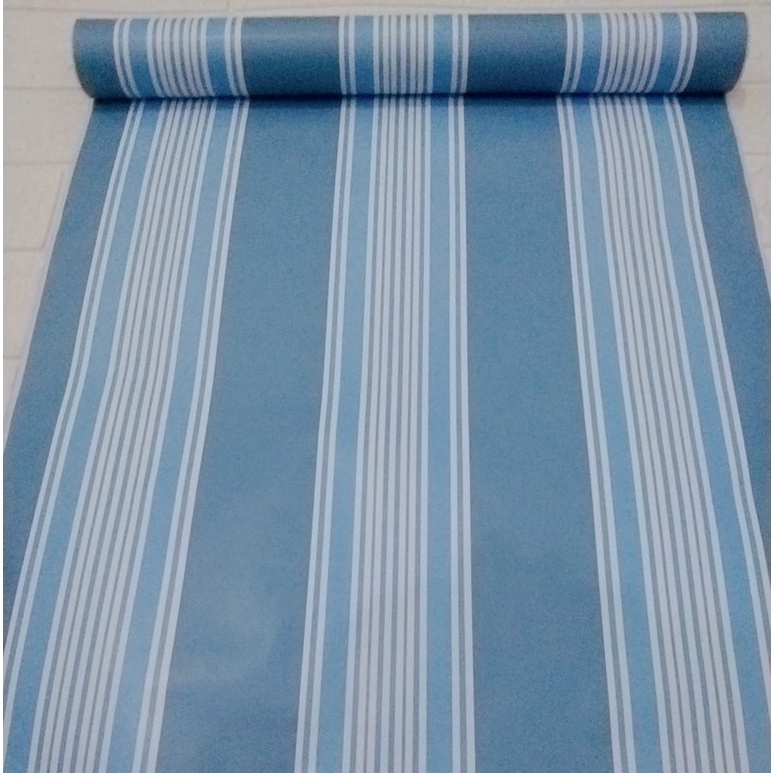 wallpaper roll 45cmx8m salur biru