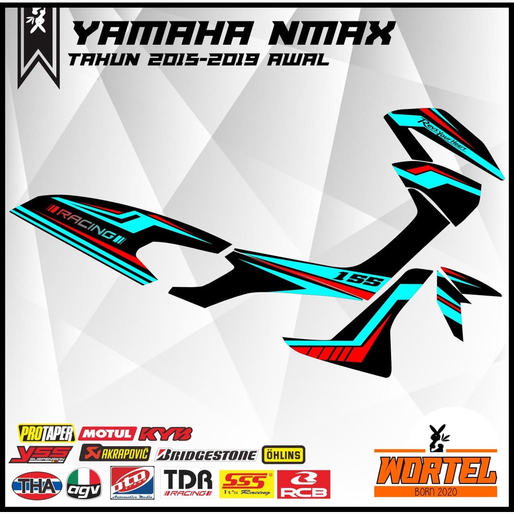 Striping NMAX-Stiker Lis Decal Motor NMAX Racing Keren v2