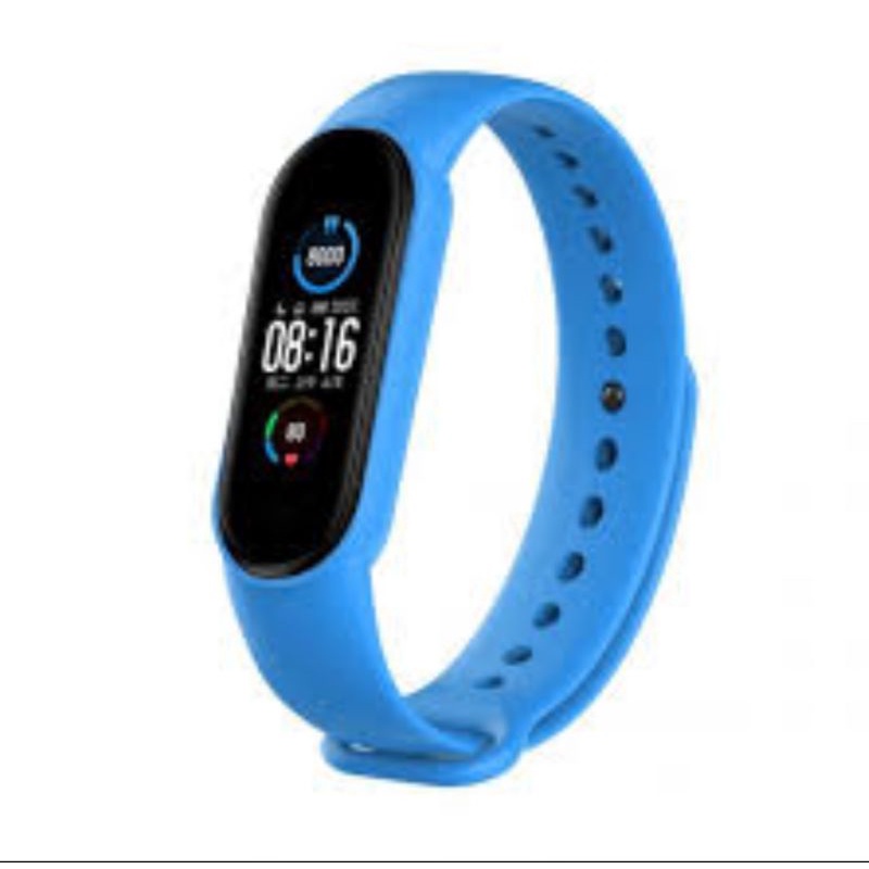 SMARTBAND M5 MI5 JAM TANGAN SMARTBAND WATERPROOF FITNESS - BIRU