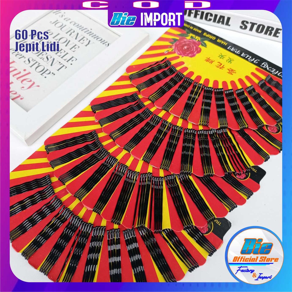 60 Pcs Jepit Lidi Black Seriesl Impor Best Seller