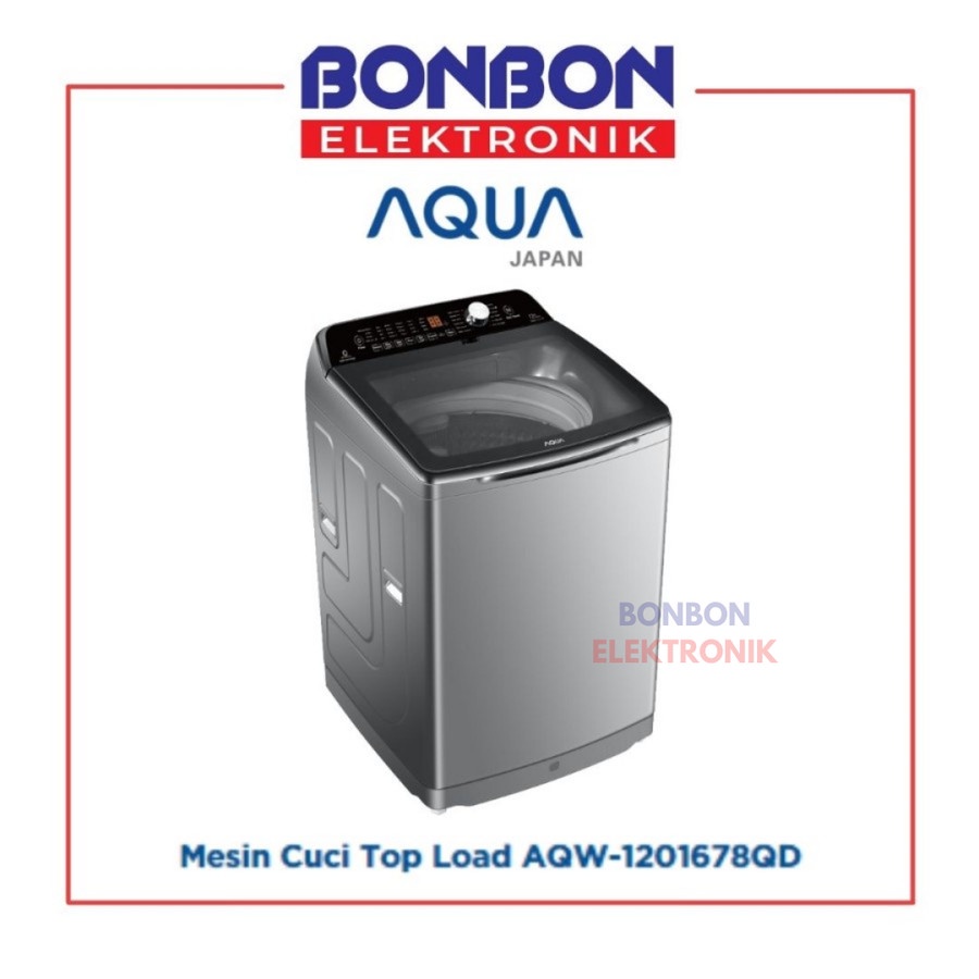 AQUA Mesin Cuci 1 Tabung 12KG AQW-1201678QD Top Loading 12 KG