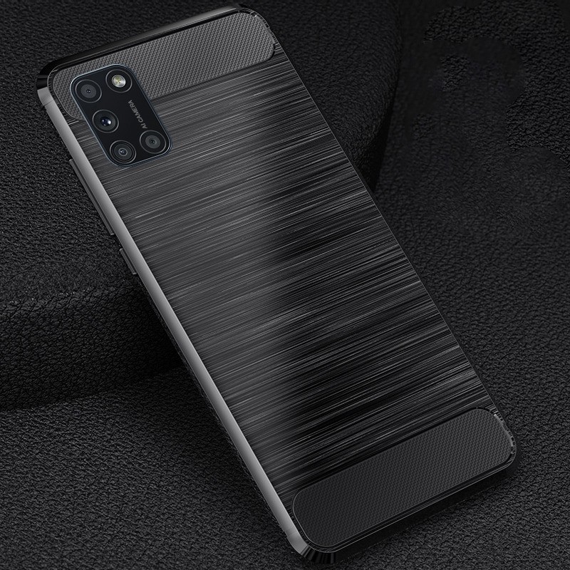 Casing Softcase Samsung A52IPAKY Carbon Fiber Matte Softcase - Hitam