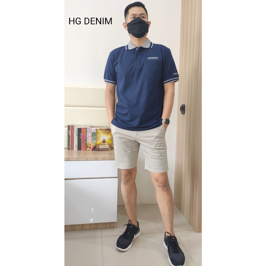 HG DENIM KRAH L COTTON COMBED PRIA KAOS POLO