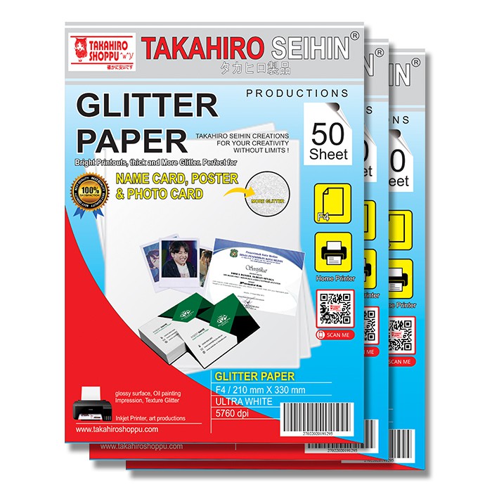 

HJK kertas glitter F4 isi 50