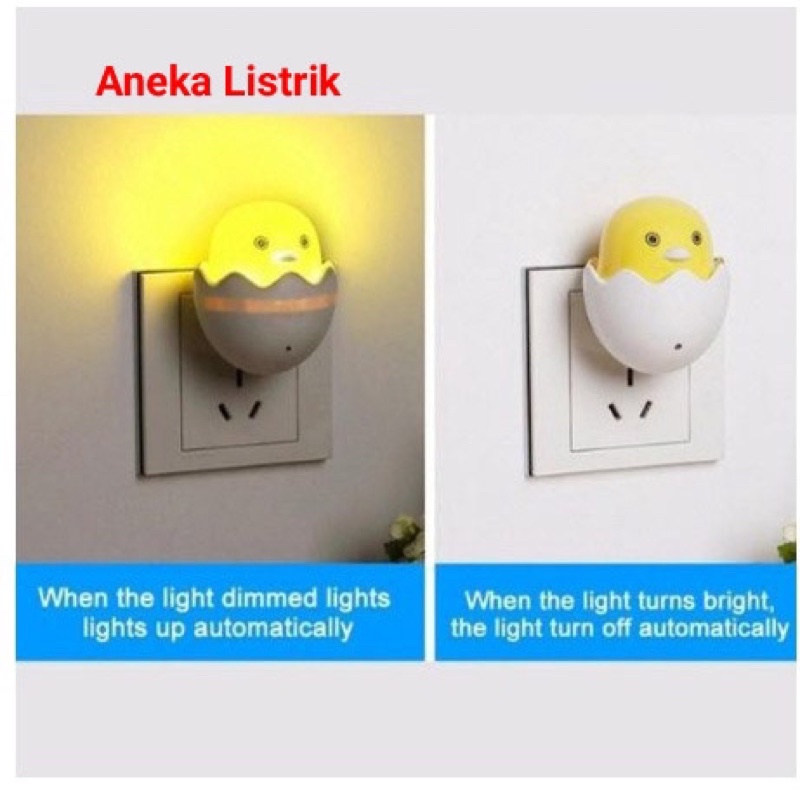 LAMPU TIDUR LED SENSOR CAHAYA HEMAT ENERGI / LAMPU MALAM EGG TELUR AYAM BEBEK / LAMPU KAMAR ANAK LAMPU HIAS GROSIR UNIK