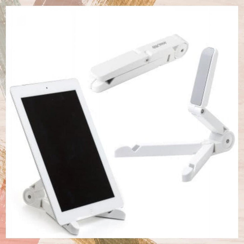 Portable Fold-Up Ipad Tablet Stand Holder Samsung Tab Lenovo Mount Pc - Putih