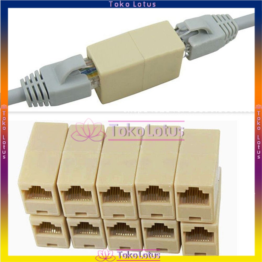 BAREL RJ45 10PCS COUPLER FEMALE TO FEMALE (BAREL RJ 45)