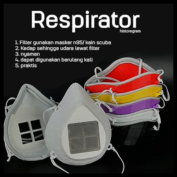 Masker Respirator 3D Print - Ubah 1 Masker N95 Jd 6