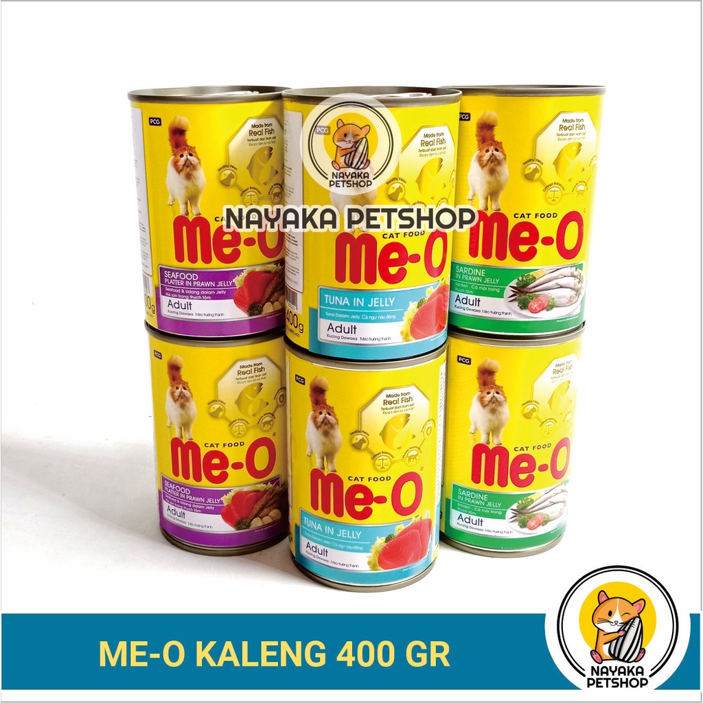 Meo Kaleng Sarden 400 gr Makanan Kucing Basah Ikan Sardine Pakan Kitten Wet Food