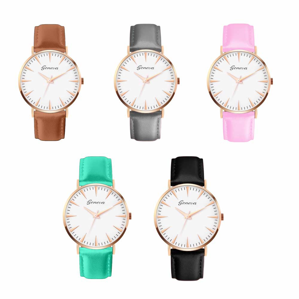 Geneva Fashion Strap Leather Jam Tangan Wanita dan Pria ( Group ) GEN28