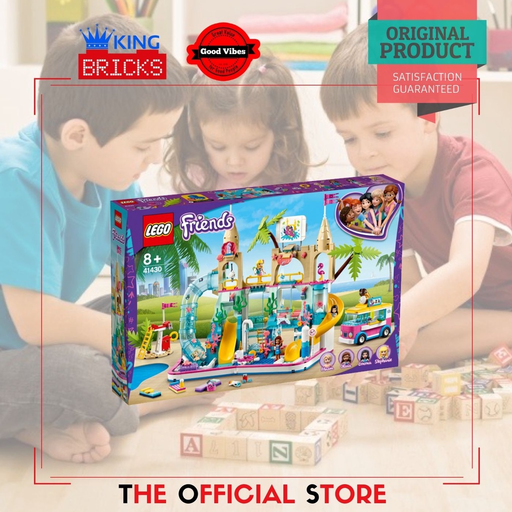 LEGO Original FRIENDS 41430 Summer Fun Water Park - Mainan Anak Perempuan Cewek Kolam Renang Ikan