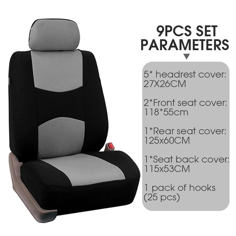 Cover Jok Kursi Mobil Murah / Cover Jok Kursi Mobil Universal / Cover Jok Kursi Mobil Universal Seat Cushion-Gray