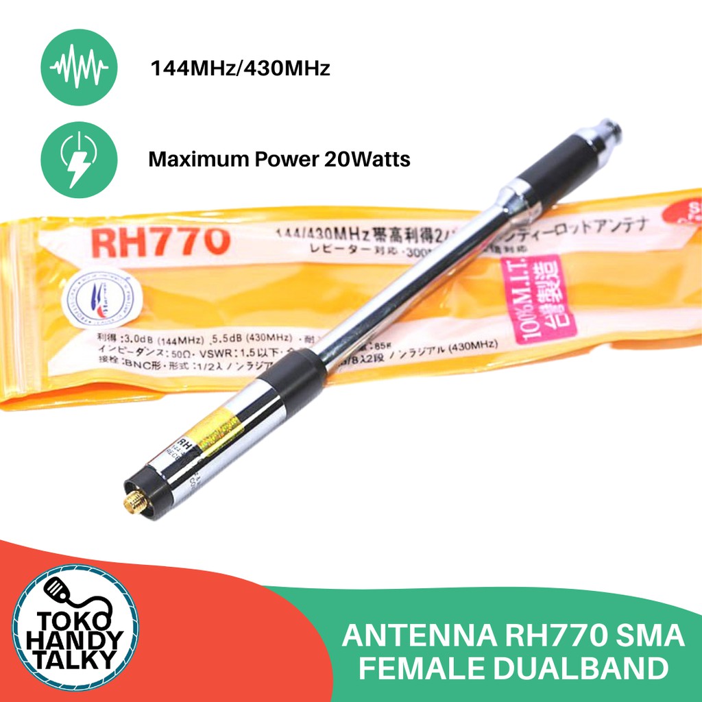 ANTENNA HANDY TALKY RH770 SMA FEMALE DUALBAND NEW