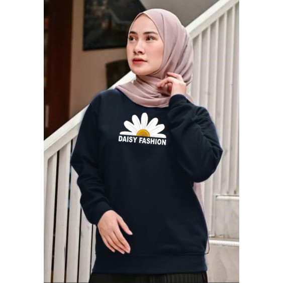 Kaos Lengan Panjang FLOWERS setengah/ Kaos Sweatshirt / Atasan Wanita / Atasan Wanita Lengan Panjang