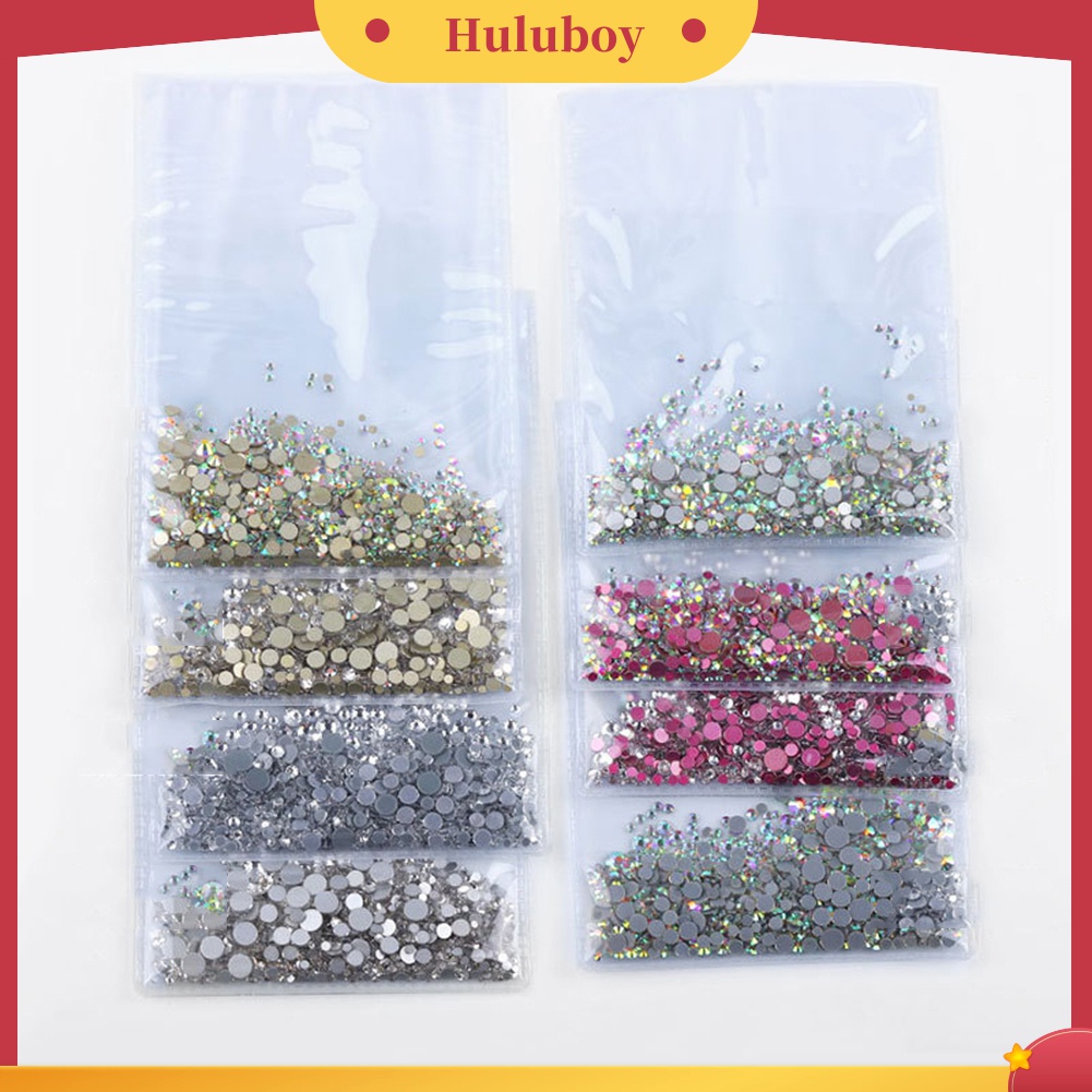 Huluboy Huluboy♡ 1440pcs Manik-Manik Berlian Imitasi Glitter 3D Untuk Dekorasi Manicure