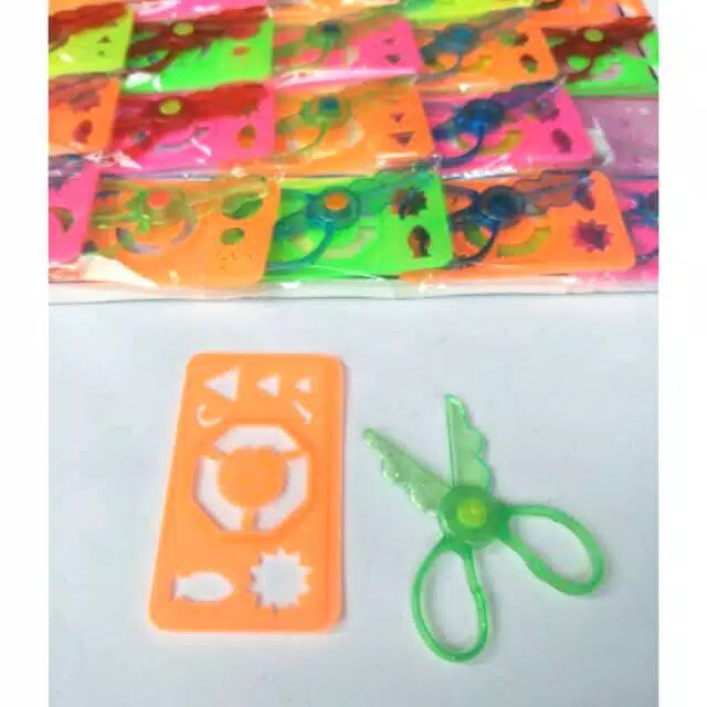 

Mainan Edukatif Penggaris Rotari / Cetakan dan Gunting Plastik Murah