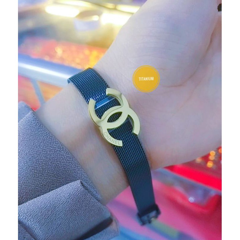 GELANG TITANIUM/Model Chanel/gelang cantik