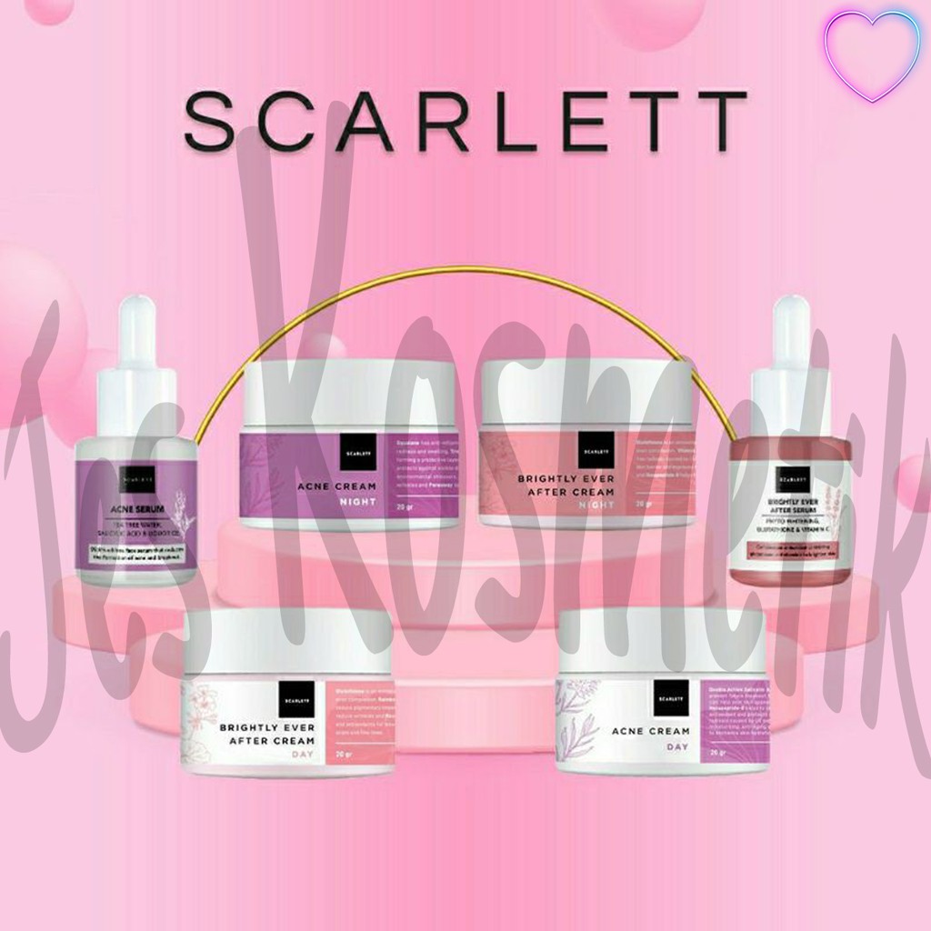 Scarlett Whitening Face Acne Cream / Brightly Ever After Cream
