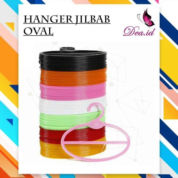 [DEASHOP] LUSINAN HANGER OVAL / HIJAB ORGANIZER / JILBAB / KERUDUNG