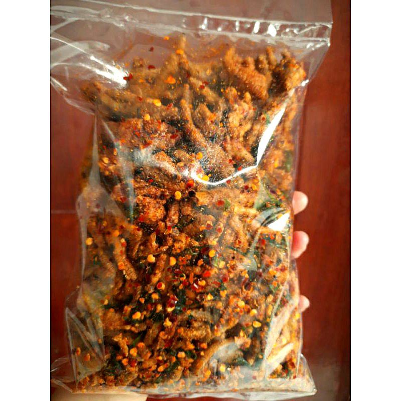 Usus Ayam Crispy 500 grm / Usus pedas Daun Jeruk