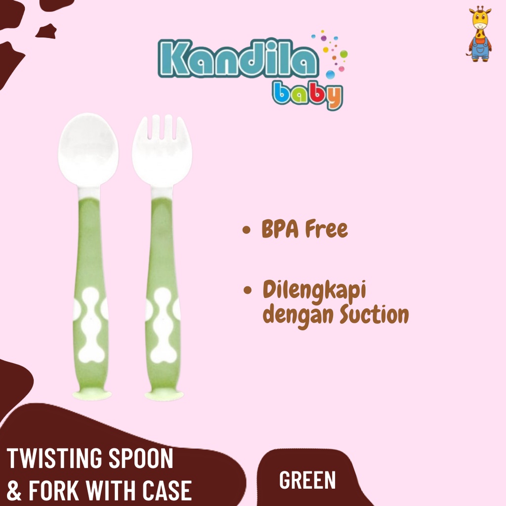 Kandila KDL021-3 Twisting Spoon&amp;Fork W/Case